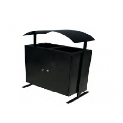 Cos de gunoi pentru exterior, Negru, 256 L Cos de gunoi pentru exterior, Negru, 256 L