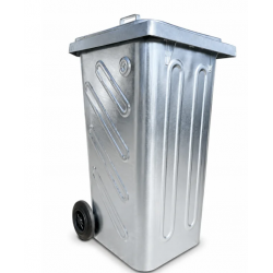 Pubela metalica zincata 120 L, capac metalic-transport inlcus