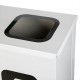 Coș de reciclare alb cu 3 compartimente 3x60L – 180 litri