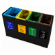 Coș de reciclare negru cu 4 compartimente 4x60L – 240 litri Coș de reciclare negru cu 4 compartimente 4x60L – 240 litri