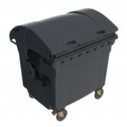 Eurocontainer plastic, 1100 L, negru, capac rotund - Transport Inclus Eurocontainer plastic, 1100 L, negru, capac rotund - Transport Inclus
