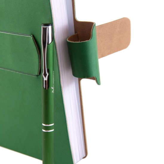 Notes Ravelo, piele, A5, liniat ivory, verde Notes Ravelo, piele, A5, liniat ivory, verde