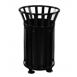 Cos stradal pentru gunoi Bristol, Negru, Metal, 100 L Cos stradal pentru gunoi Bristol, Negru, Metal, 100 L