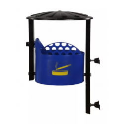 Scrumiera cu picior pentru exterior, Albastru, Metal, 20 L Scrumiera cu picior pentru exterior, Albastru, Metal, 20 L