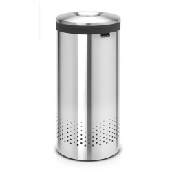 Cos rufe, 35L, capac metalic - otel mat