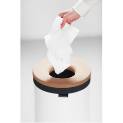 Cos rufe din otel, 35L, capac pluta - alb