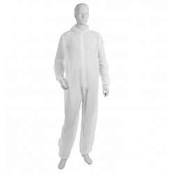 Combinezon nețesut, nesteril, alb, 1 buc/ set