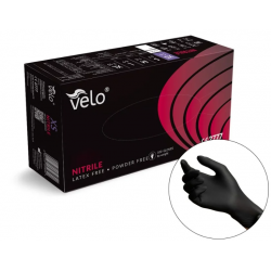 Manusi nepudrate din nitril negre VELO 100 buc/ cutie