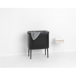 Cos rufe Bo, 60L, Capac plastic - negru mat