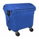 Container HDPE CLE 1100L cu capac rotund albastru - Transport inclus