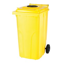 Europubela plastic galben, 120 L - separare hartie, SULO - Transport inclus Europubela plastic galben, 120 L - separare hartie, SULO - Transport inclus