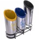 GOTHENBURG A Cosuri moderne pentru colectare selectiva pentru spatii publice, 3x36L, inox GOTHENBURG A Cosuri moderne pentru colectare selectiva pentru spatii publice, 3x36L, inox
