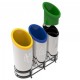 GOTHENBURG A Cosuri moderne pentru colectare selectiva pentru spatii publice, 3x36L, inox GOTHENBURG A Cosuri moderne pentru colectare selectiva pentru spatii publice, 3x36L, inox