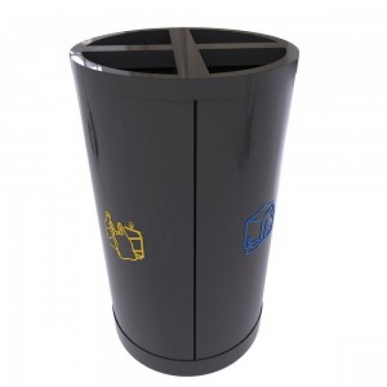 HELSINKI B Cosuri pentru reciclare cu aspect modern pentru zonele publice, 80L HELSINKI B Cosuri pentru reciclare cu aspect modern pentru zonele publice, 80L