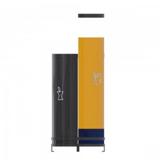 HELSINKI B Cosuri pentru reciclare cu aspect modern pentru zonele publice, 80L HELSINKI B Cosuri pentru reciclare cu aspect modern pentru zonele publice, 80L