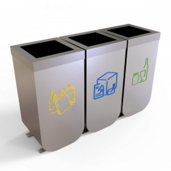 NYKOPING A Cosuri modulare pentru colectare selectiva din otel inoxidabil NYKOPING A Cosuri modulare pentru colectare selectiva din otel inoxidabil