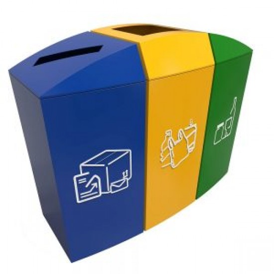 TRELLEBORG B Cosuri modulare de reciclare cu design modern pentru birouri si zone comerciale, 3x37L