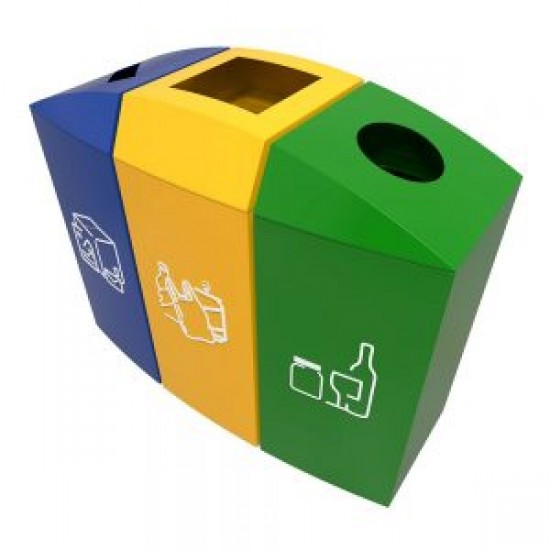 TRELLEBORG B Cosuri modulare de reciclare cu design modern pentru birouri si zone comerciale, 3x37L TRELLEBORG B Cosuri modulare de reciclare cu design modern pentru birouri si zone comerciale, 3x37L