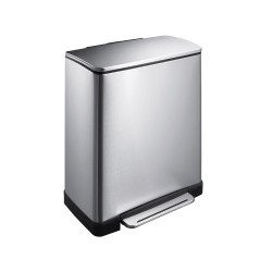 Cos de gunoi - material inoxidabil cu garnitura din plastic 50 l Cos de gunoi - material inoxidabil cu garnitura din plastic 50 l