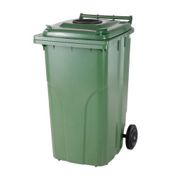 Europubela plastic verde, 120 L - separare sticla MEVATEC- Transport inclus