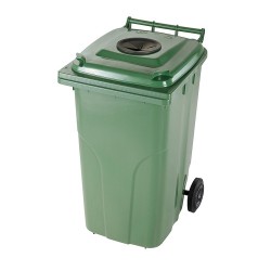 Europubela plastic verde, 120 L - separare sticla MEVATEC- Transport inclus