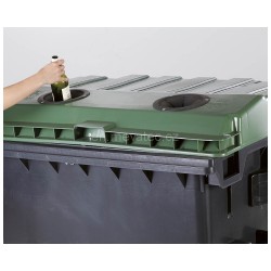 Eurocontainer din plastic, 1100L, capac plat, verde, fara inchizatoare - colectare sticla SULO - Transport Inclus Eurocontainer din plastic, 1100L, capac plat, verde, fara inchizatoare - colectare sticla SULO - Transport Inclus