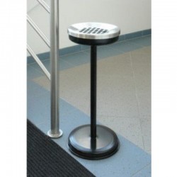 Scrumiera inoxidabila, neagra, cu picior Scrumiera inoxidabila, neagra, cu picior