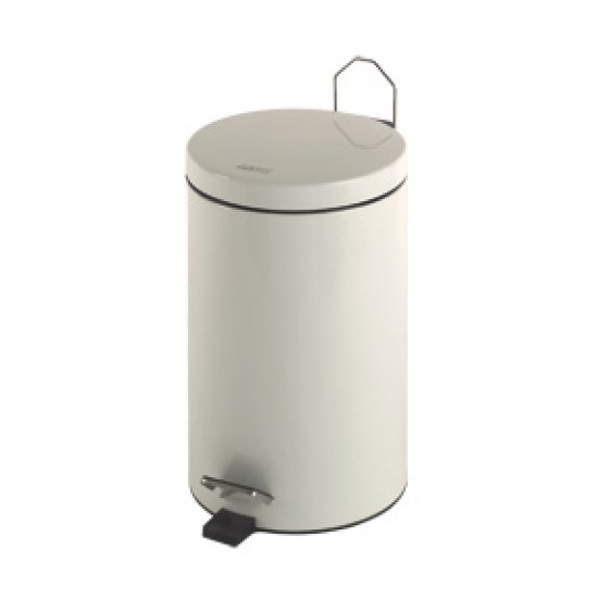 Cos gunoi circular cu pedala, otel vopsit alb, 5 L, Mediclinics Cos gunoi circular cu pedala, otel vopsit alb, 5 L, Mediclinics