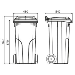Europubela din material plastic, 120 L, culoare rosie, SULO - Transport inclus Europubela din material plastic, 120 L, culoare rosie, SULO - Transport inclus