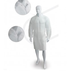 Halat de laborator din material netesut cu inchidere velcro, alb 10 buc/ set Halat de laborator din material netesut cu inchidere velcro, alb 10 buc/ set