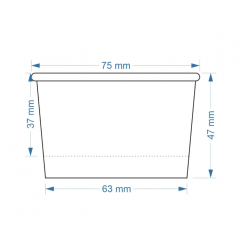 Cupe carton verzi model zig-zag inghetata, 8 oz, 50 buc/set
