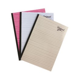 Set 3 caiete UniPads, A4, dictando, 200 pag, roz, albastru, gri Set 3 caiete UniPads, A4, dictando, 200 pag, roz, albastru, gri