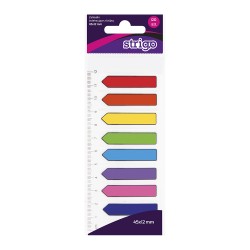 Etichete indexare Strigo adezive 8 paduri 45x12mm 120 file neon Etichete indexare Strigo adezive 8 paduri 45x12mm 120 file neon