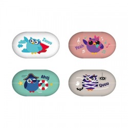 Guma de sters Strigo Ovala cu print 4 modele Guma de sters Strigo Ovala cu print 4 modele