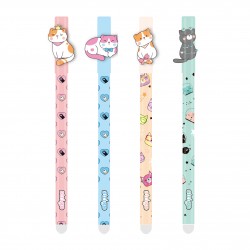 Set 4 pixuri Strigo cerneala cu stergere, PISICUTE,