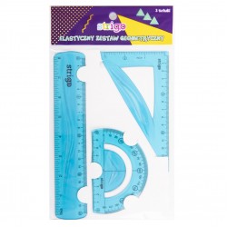 Trusa geometrie Strigo, flexibila,Albastru Trusa geometrie Strigo, flexibila,Albastru