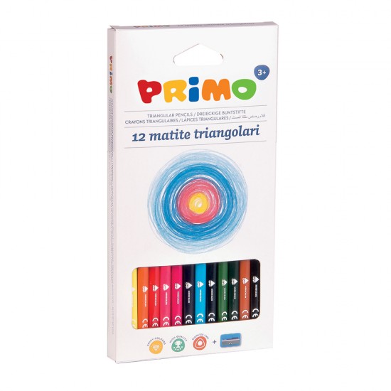 Creioane colorate Morocolor Primo Tris, 12 culori/cutie Creioane colorate Morocolor Primo Tris, 12 culori/cutie