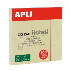 Notite adezive, Apli, 75 x 75 mm, galben, 100 file/bucata Notite adezive, Apli, 75 x 75 mm, galben, 100 file/bucata