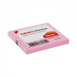 Notite adezive, Noki, 75 x 75 mm, roz, 100 file/set