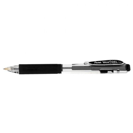 Roller cu gel, Pentel, Wow!Gel, 0.7 mm, plastic, negru Roller cu gel, Pentel, Wow!Gel, 0.7 mm, plastic, negru