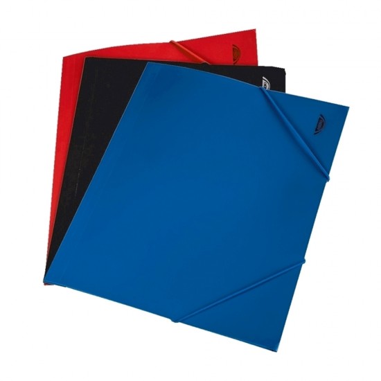 Mapa documente, A4, plastic, inchidere cu elastic, albastru Mapa documente, A4, plastic, inchidere cu elastic, albastru