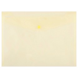 Mapa documente, Donau, A4, inchidere cu capsa, plastic, galben transparent