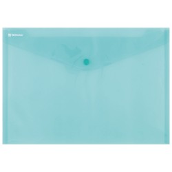 Mapa documente, Donau, A4, inchidere cu capsa, plastic, verde transparent