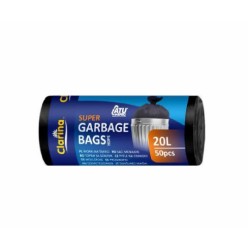Saci menaj HDPE, 20L, negru, 7 microni, 50 bucati/rola