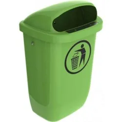 Cos stradal 50 l - verde deschis 