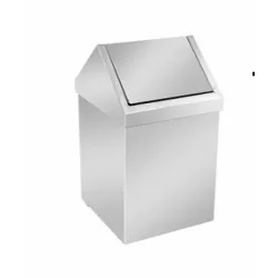 Cos Chrome cu capac batant, metalic 54L 