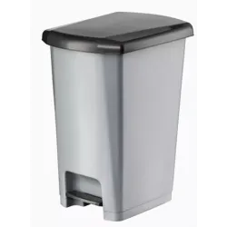 Cos de gunoi, din plastic, cu pedala, AQAS