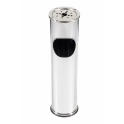 Cos de gunoi cu scrumiera inox, diametru 14cm