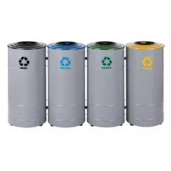 Set cosuri colectare selectiva, 4x80L, ZPK-80