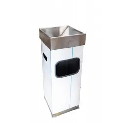 RESIGILAT 1 - Cos patrat din inox, cu scrumiera, 42 L RESIGILAT 1 - Cos patrat din inox, cu scrumiera, 42 L